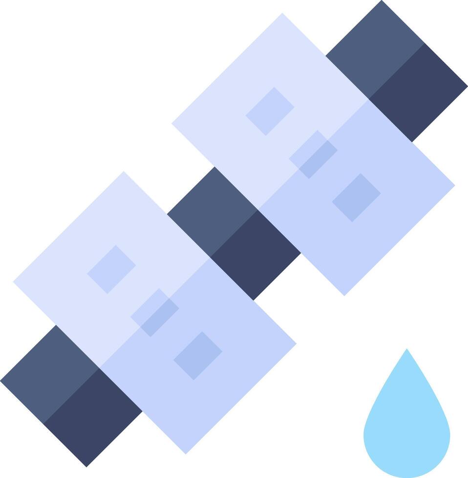 A water drop and a pipe with two blocks vector