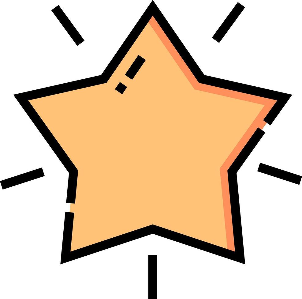 A star icon with a yellow star vector