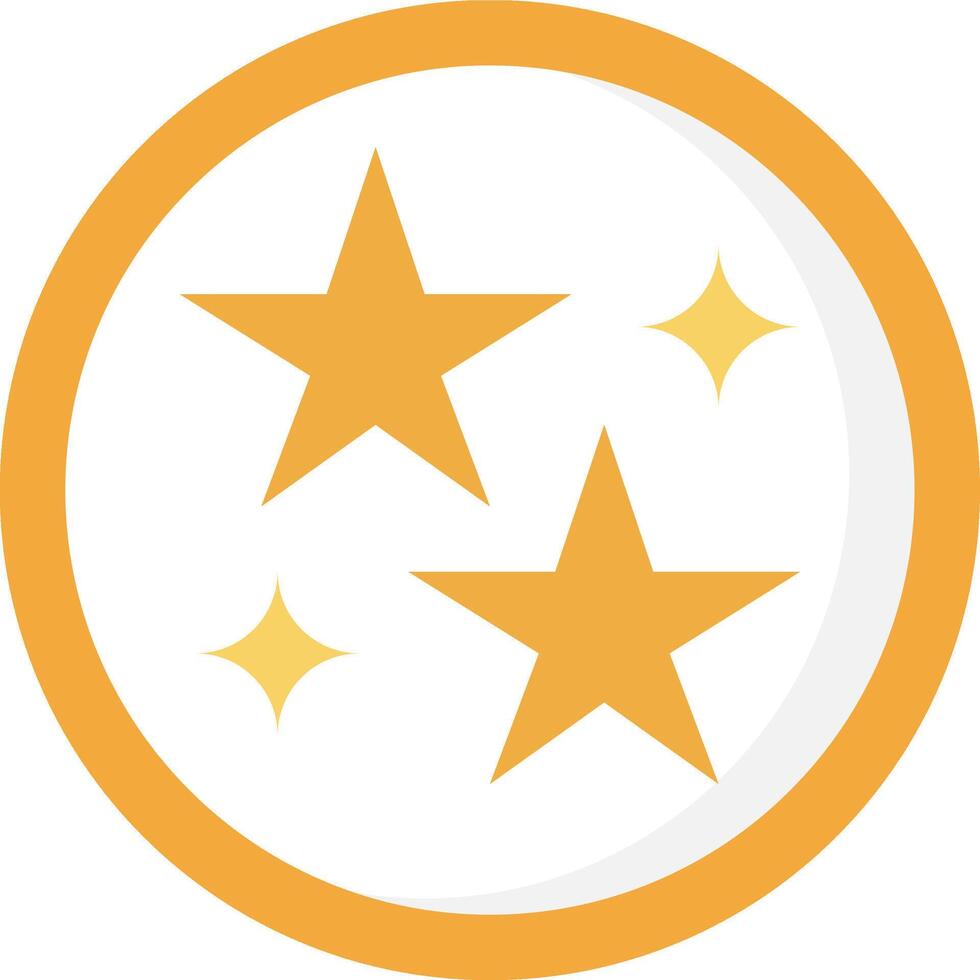 A yellow star with three stars in it vector