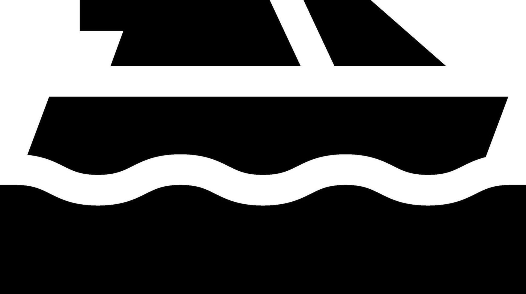 A black and white boat icon vector
