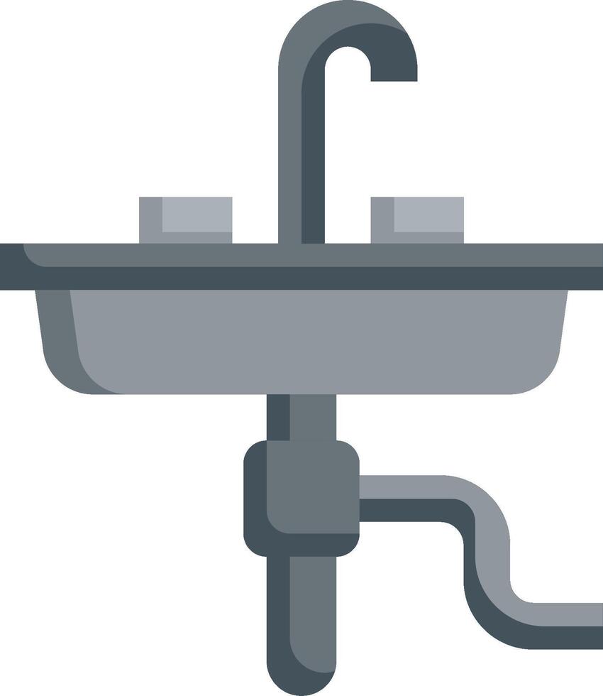 A sink with a faucet and a faucet vector