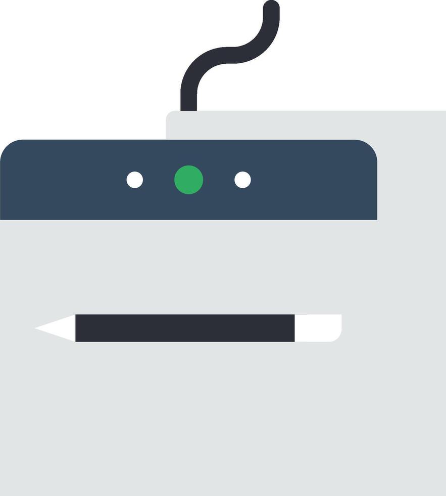 A pen and a computer are sitting on top of a white background vector