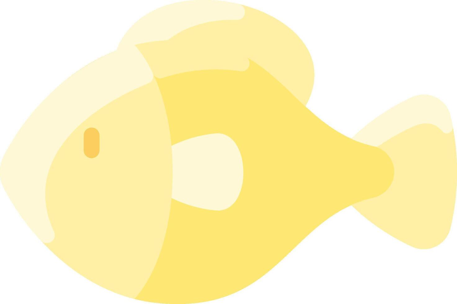 Yellow fish clip art vector