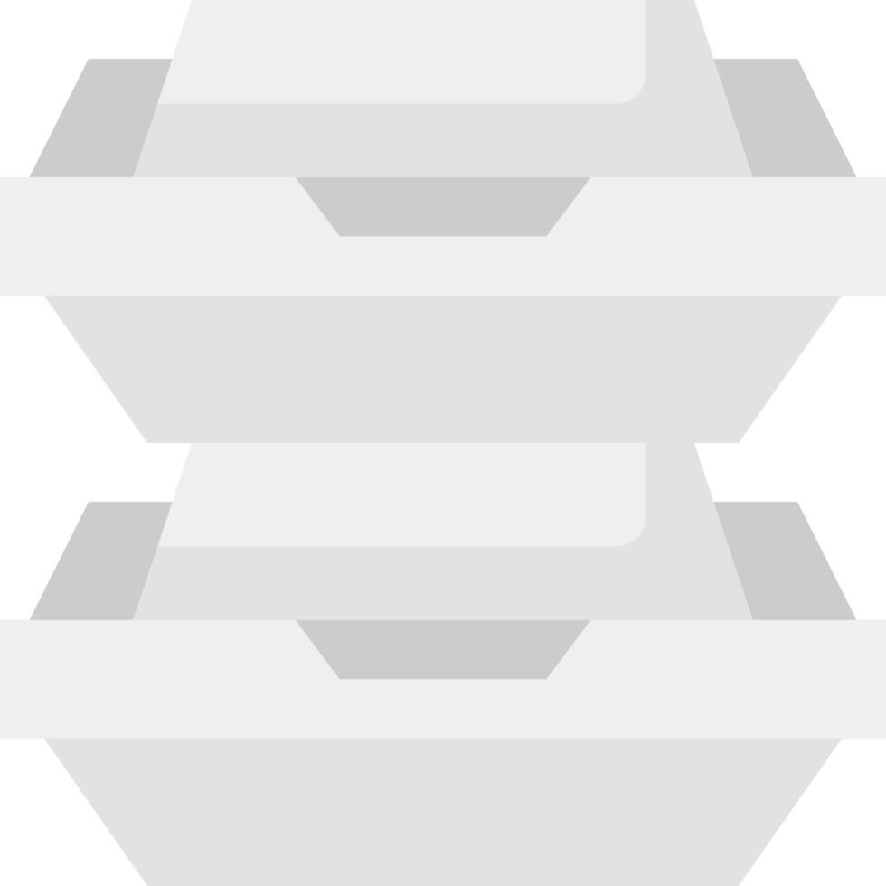 Three white boxes stacked on top of each other vector