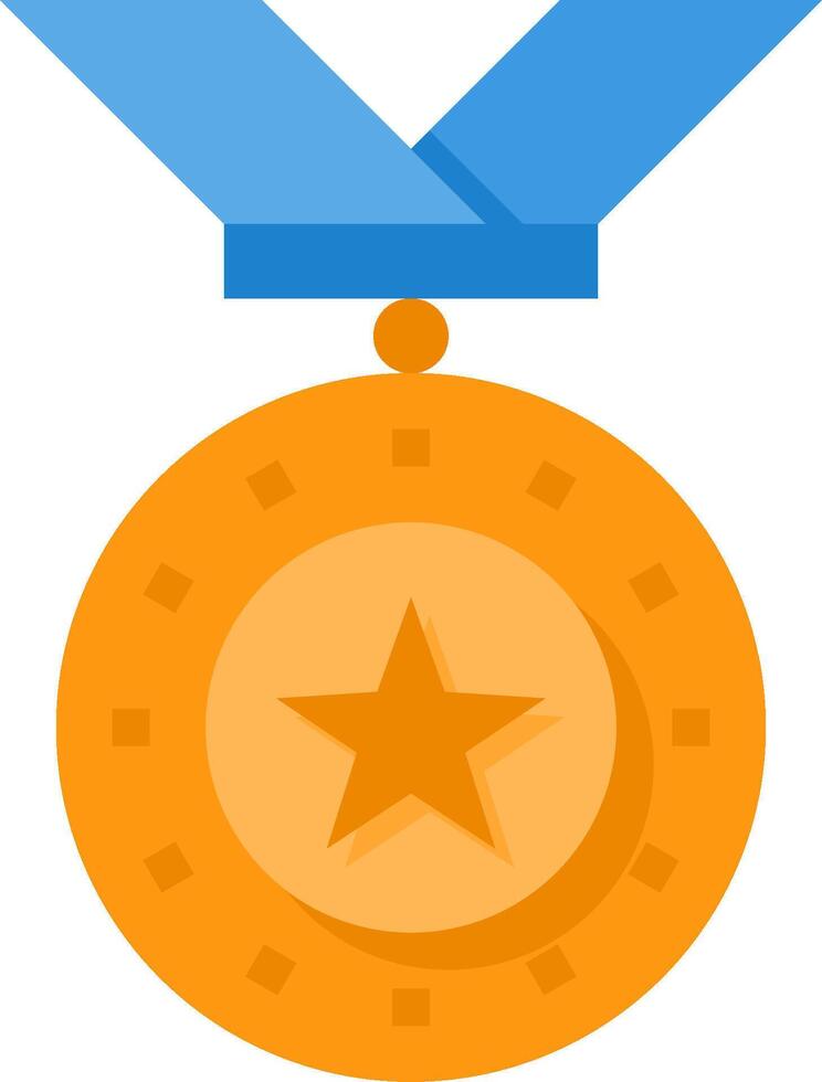 A medal with a star on it vector