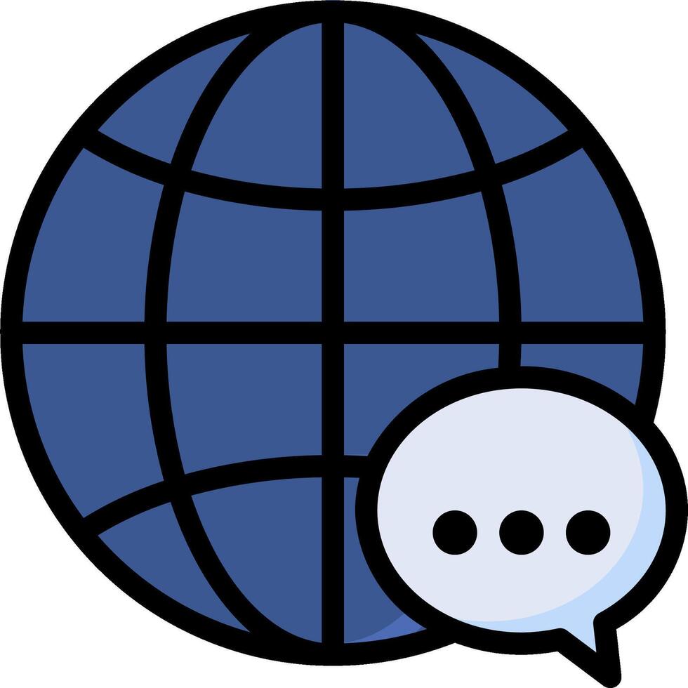 Global communication icon vector