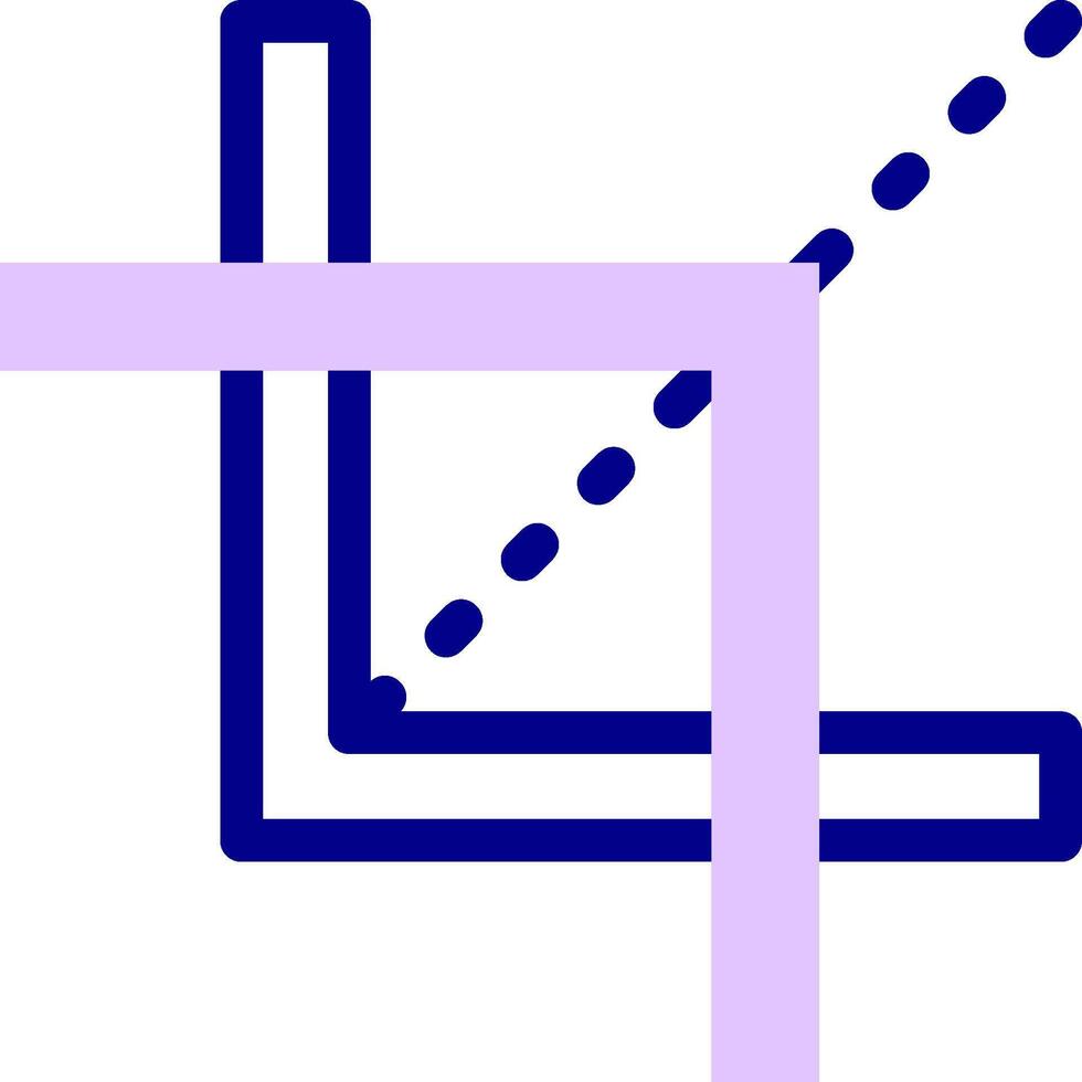 A purple and blue line with a line through it vector