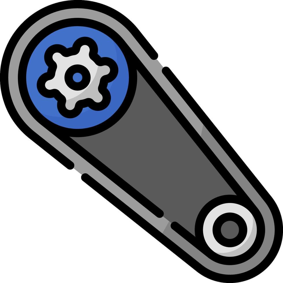A blue and gray gear with a cog on it vector