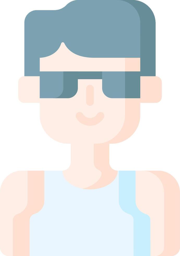 A man wearing sunglasses and a tank top vector