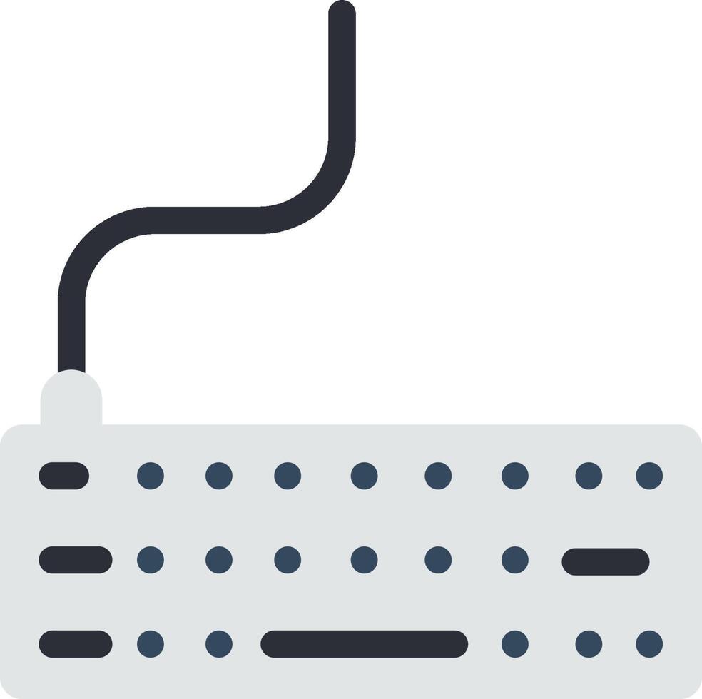 A computer keyboard with a mouse connected to it vector