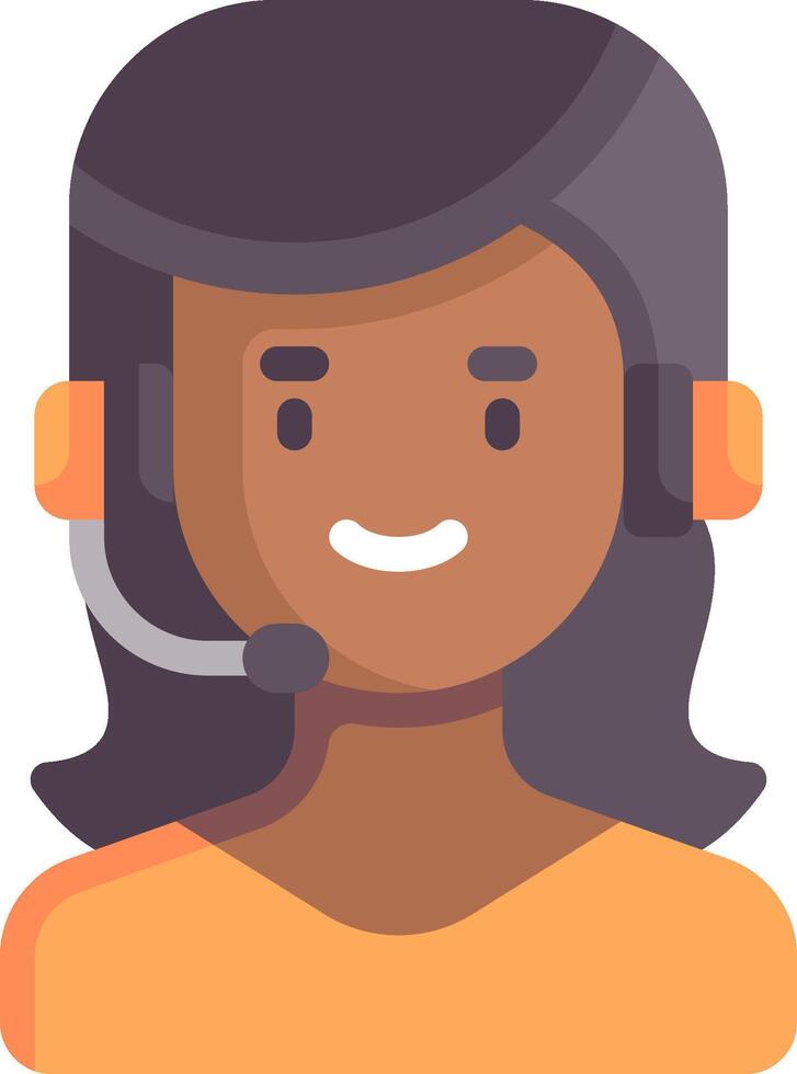 Call center agent avatar vector