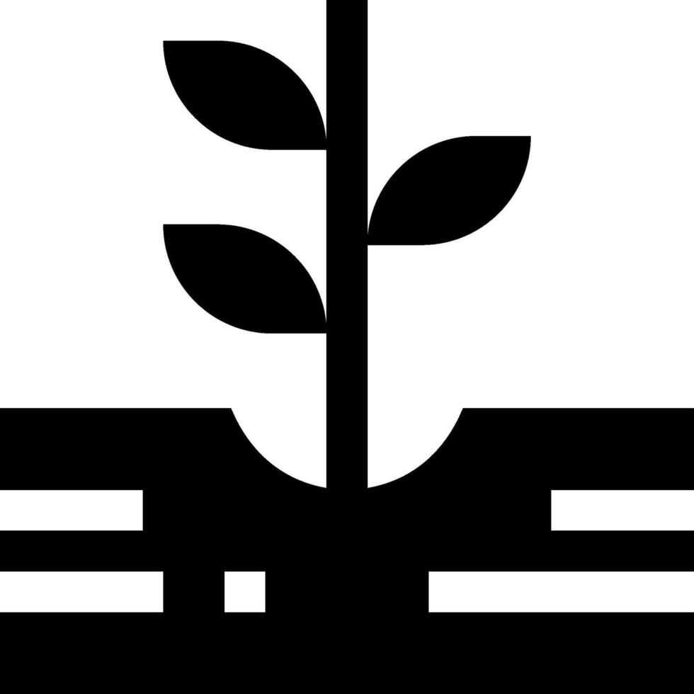 A black and white logo of a plant vector