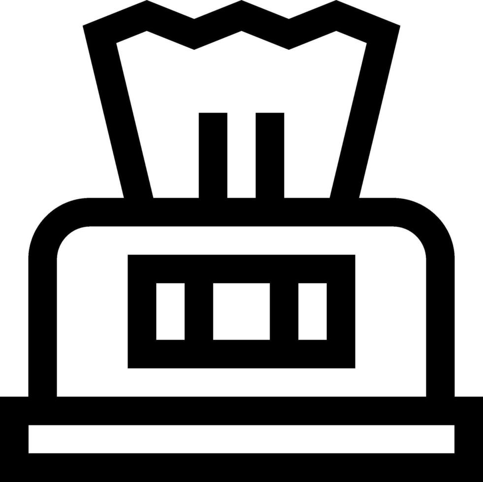 A black and white image of a paper shredder vector