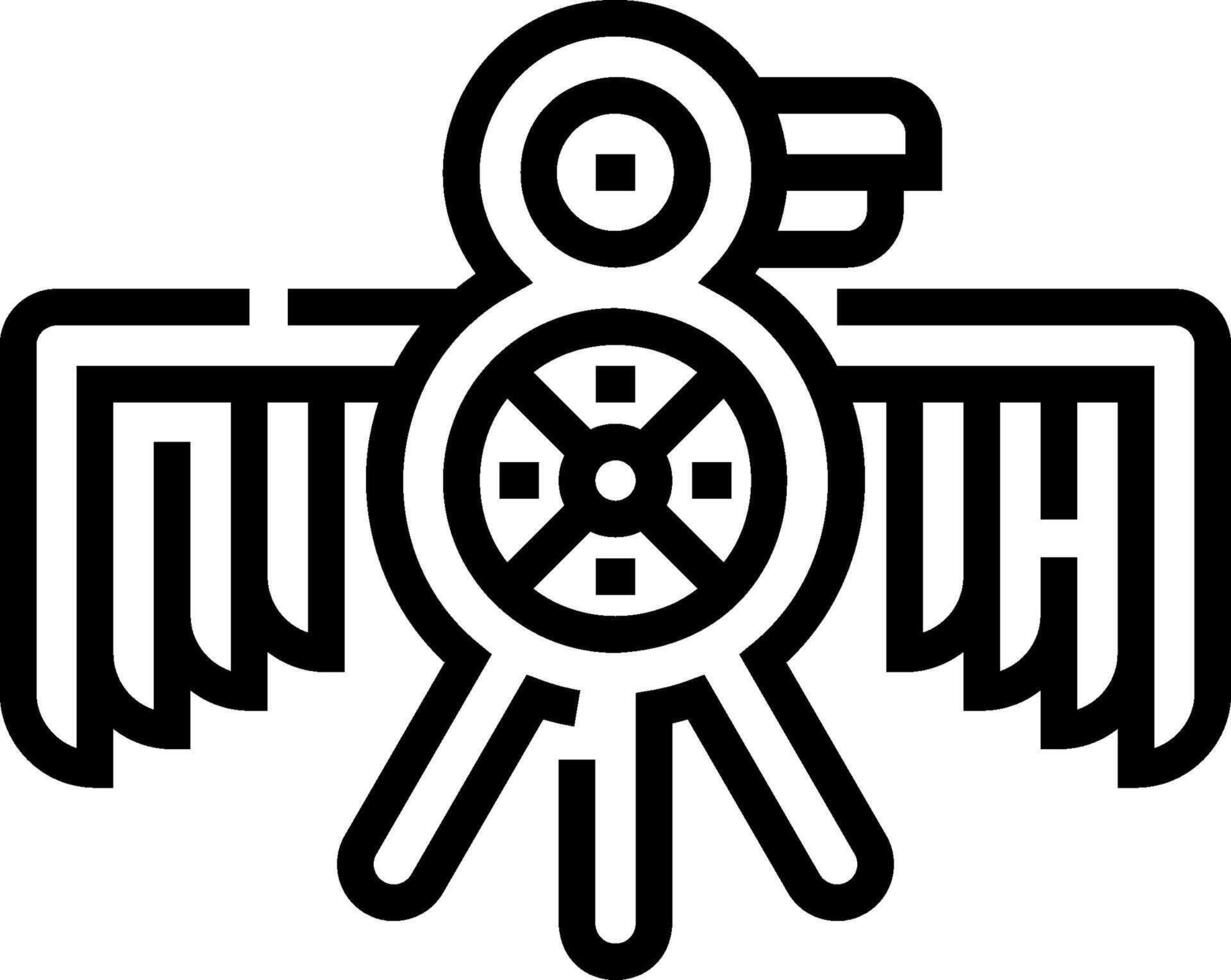 A black and white logo of a bird with a wheel vector