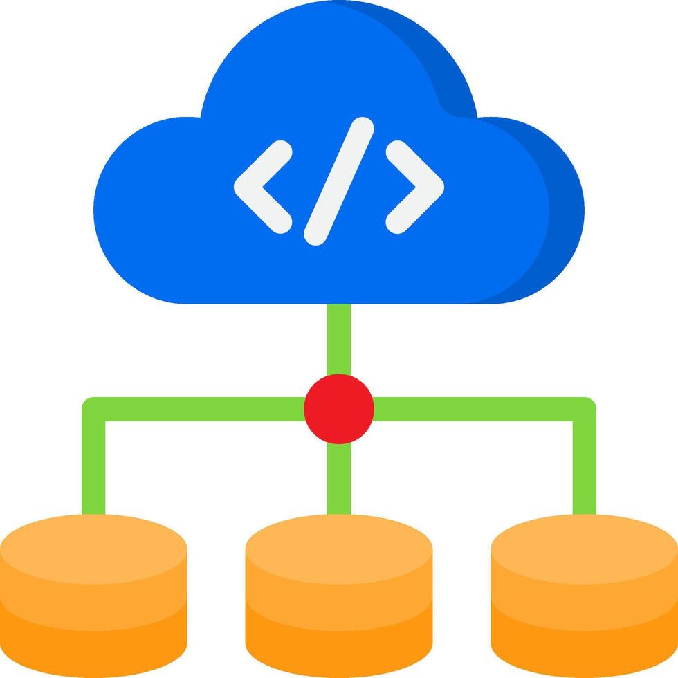A cloud with a red dot and a blue cloud vector
