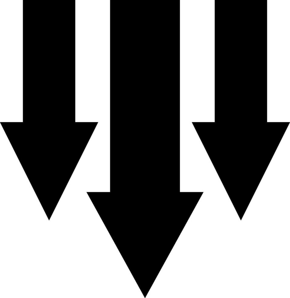Three arrows pointing in different directions vector