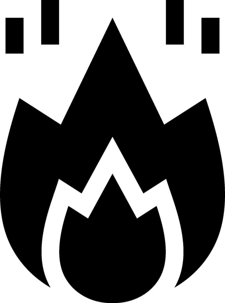 A black and white logo of a fire vector