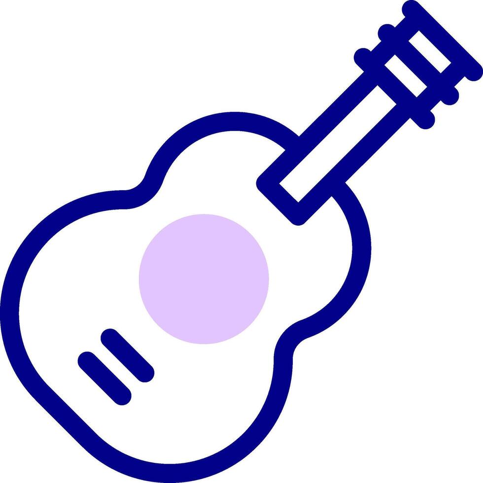 A guitar icon with a purple dot in the middle vector