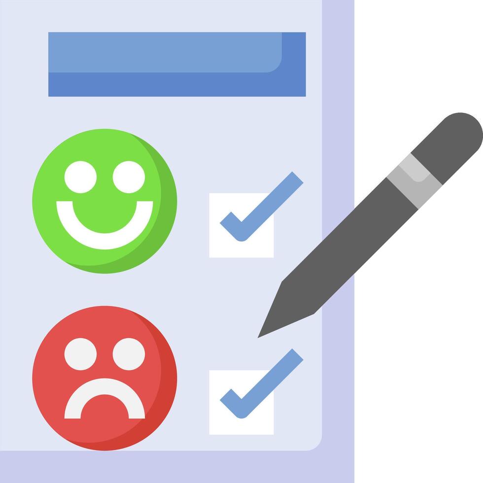 A pen is writing a check mark on a checklist vector