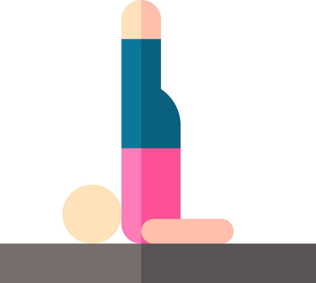 A bottle of wine is sitting on a table vector