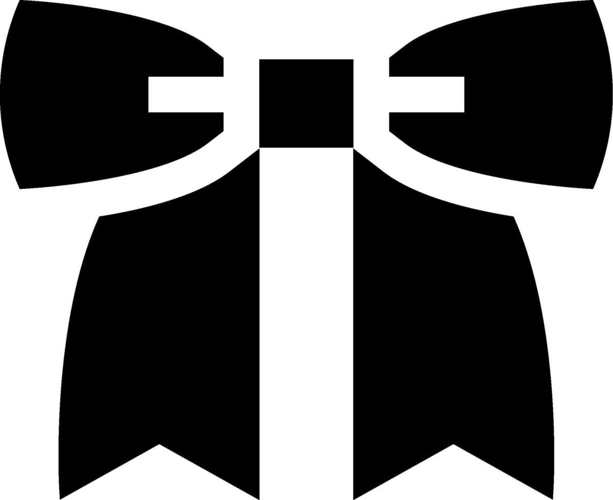 A black bow on a white background vector