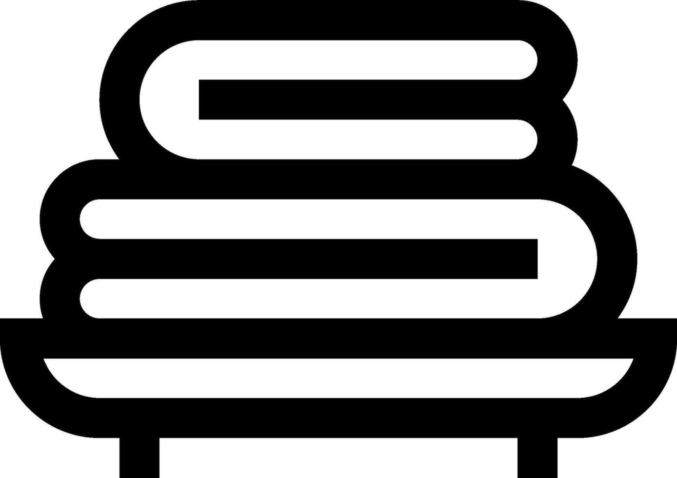 A stack of books on a table vector