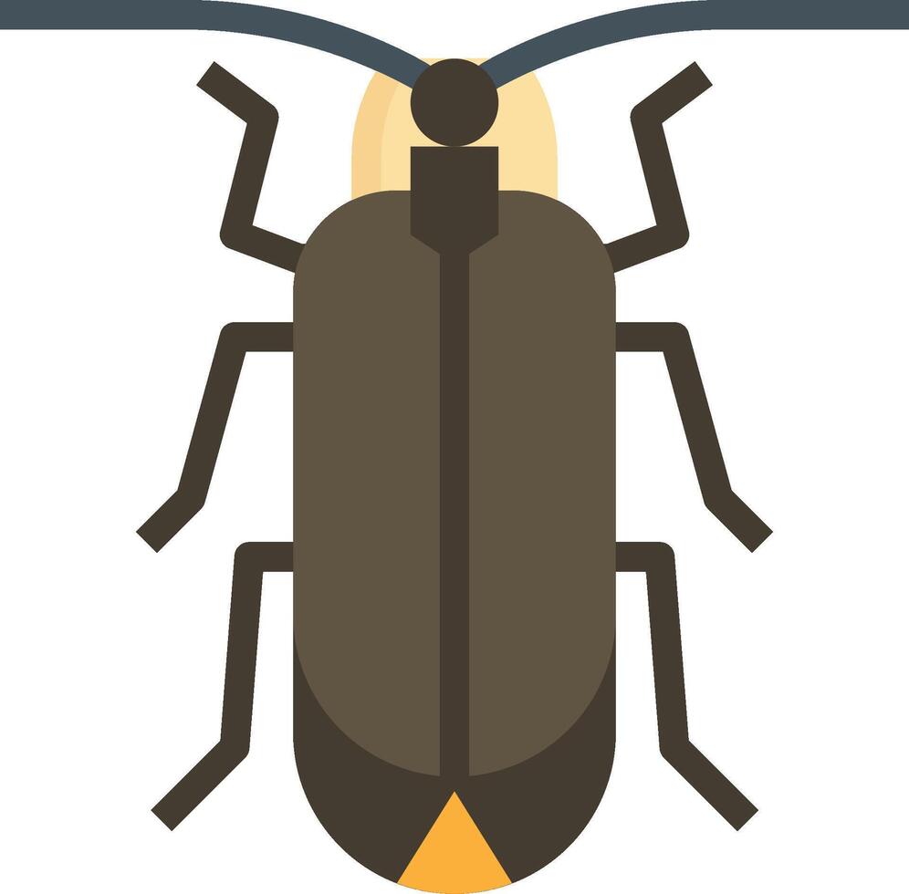 A bug with a long tail and yellow legs vector