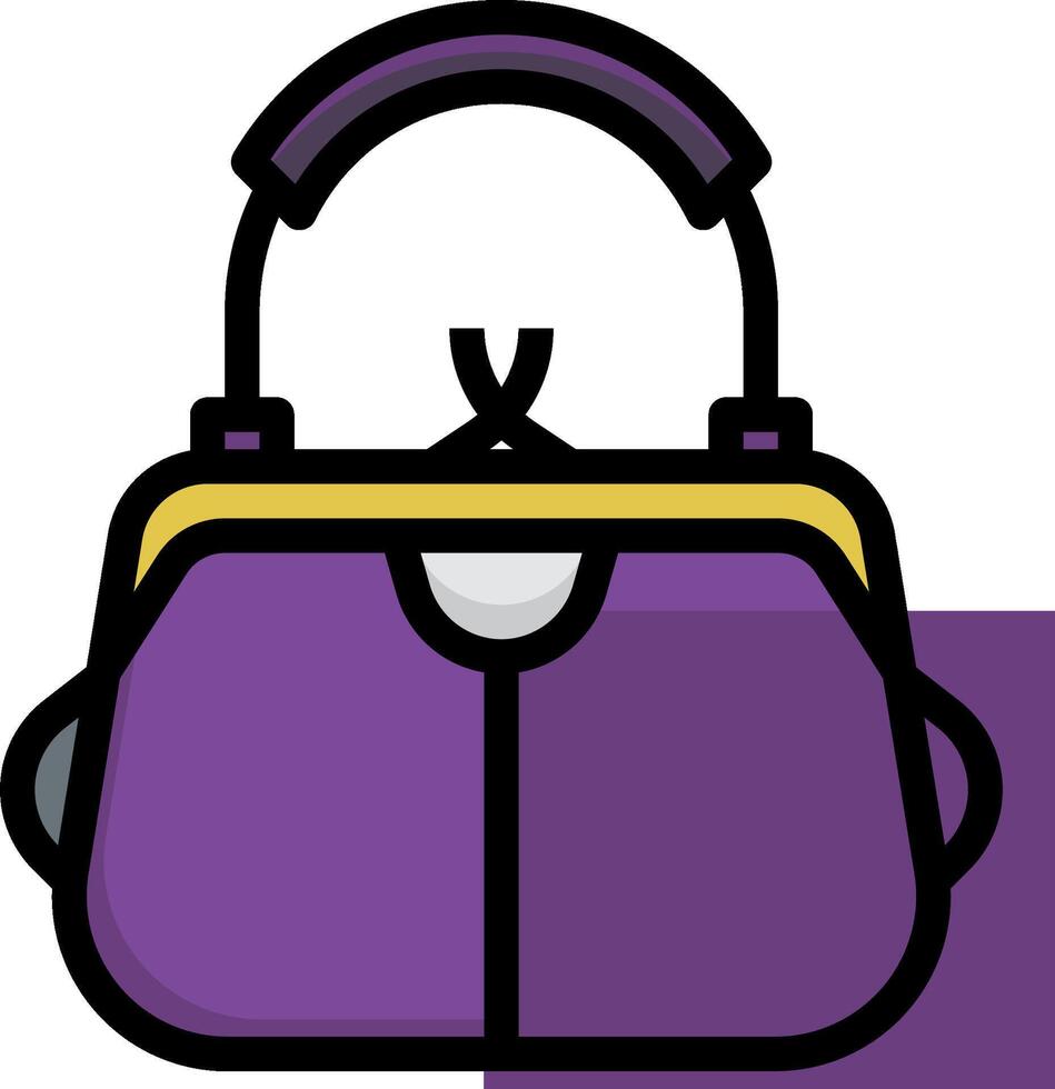 Purple purse clip art vector