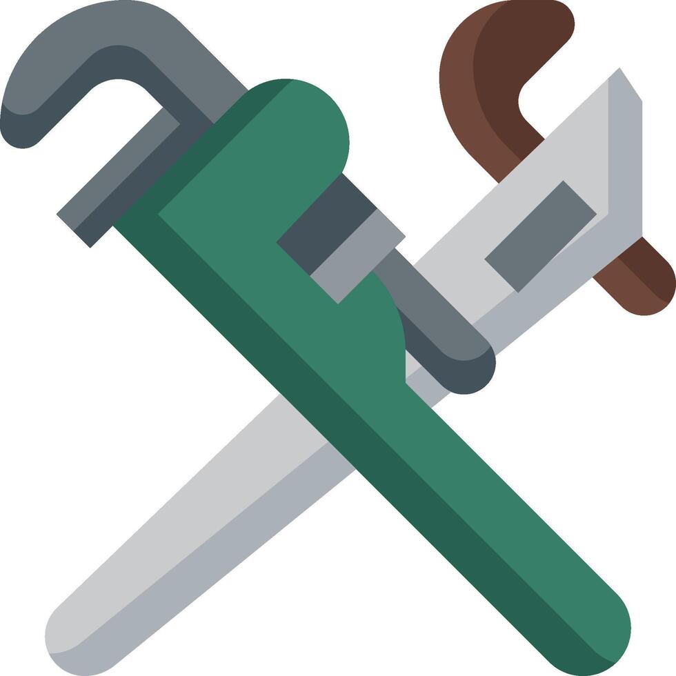 A wrench and a hammer icon on a white background vector