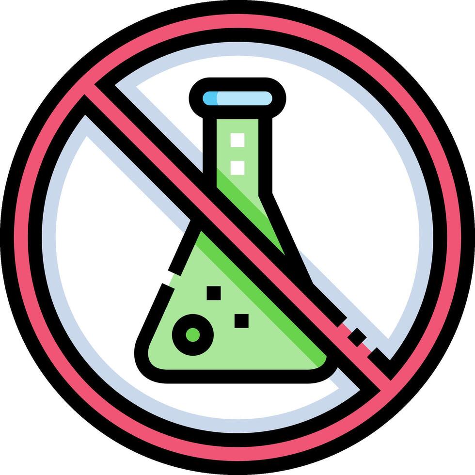 A no science sign with a flask in it vector