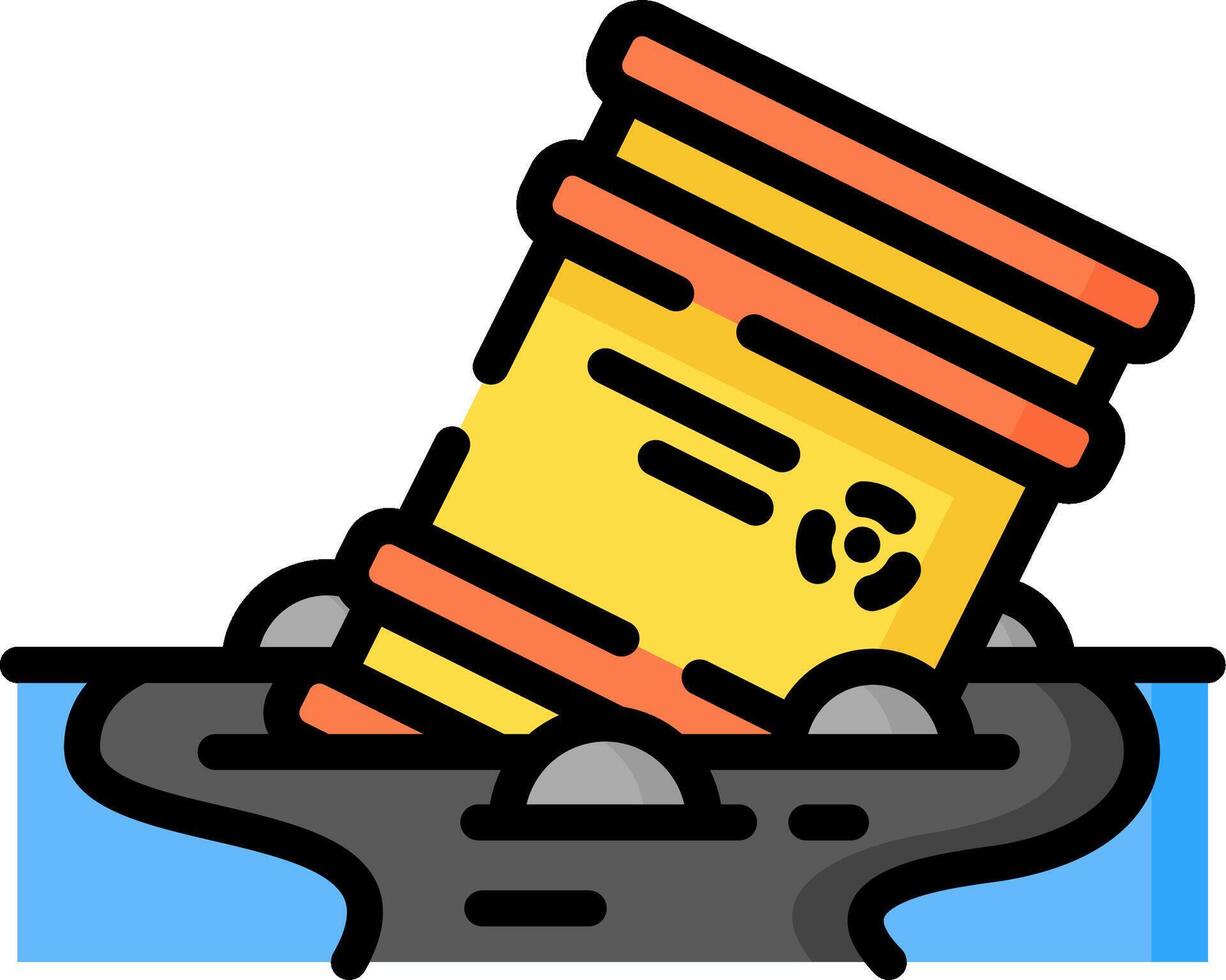 A barrel of oil is sitting on top of a rock vector