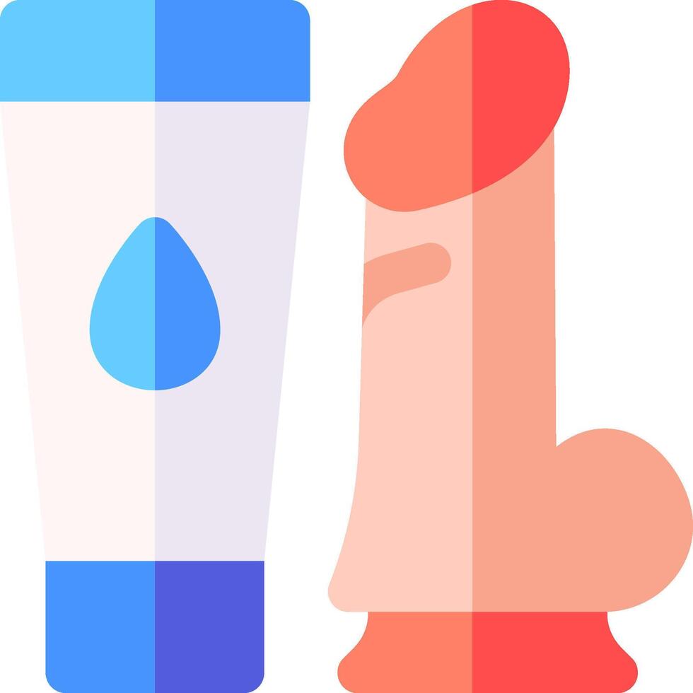 A tube of lube and a tube of toothpaste vector