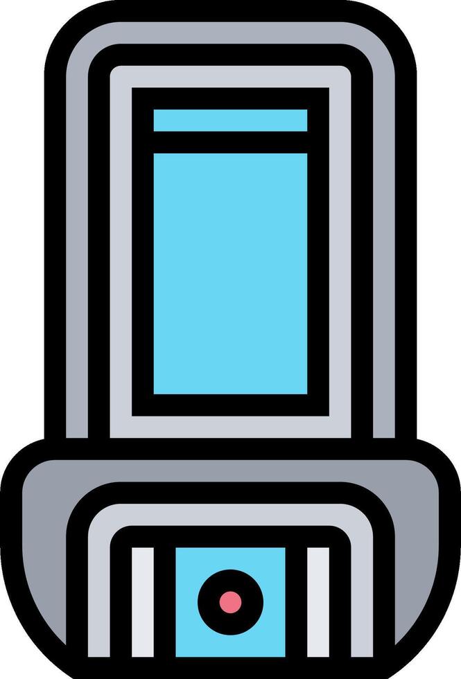 A computer with a blue screen on it vector