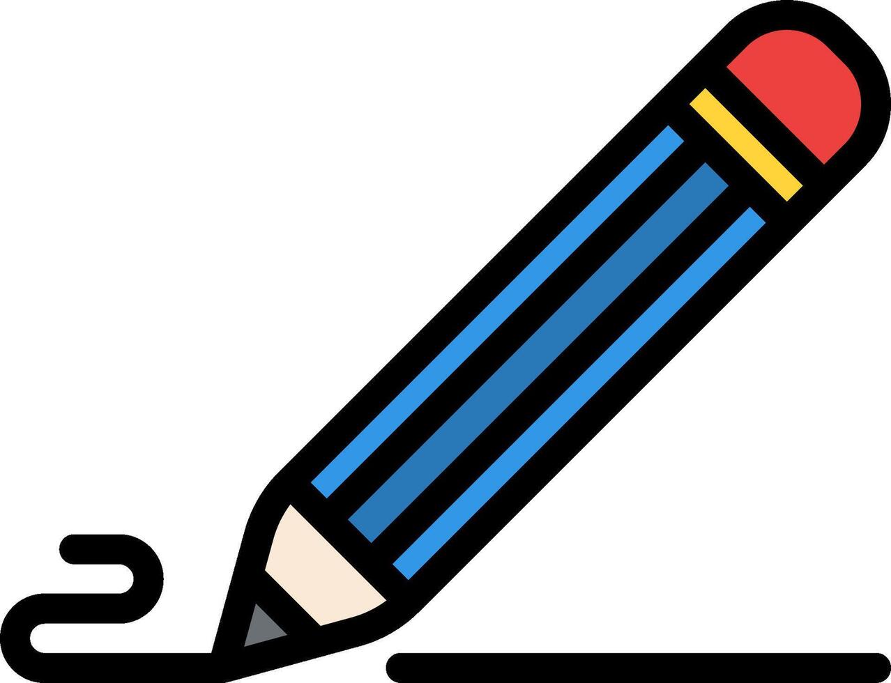 A pencil is writing on a white background vector