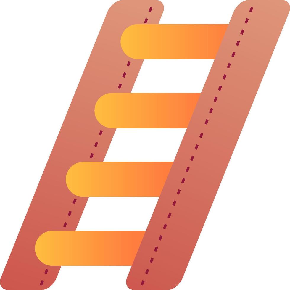 A red ladder with orange stripes vector