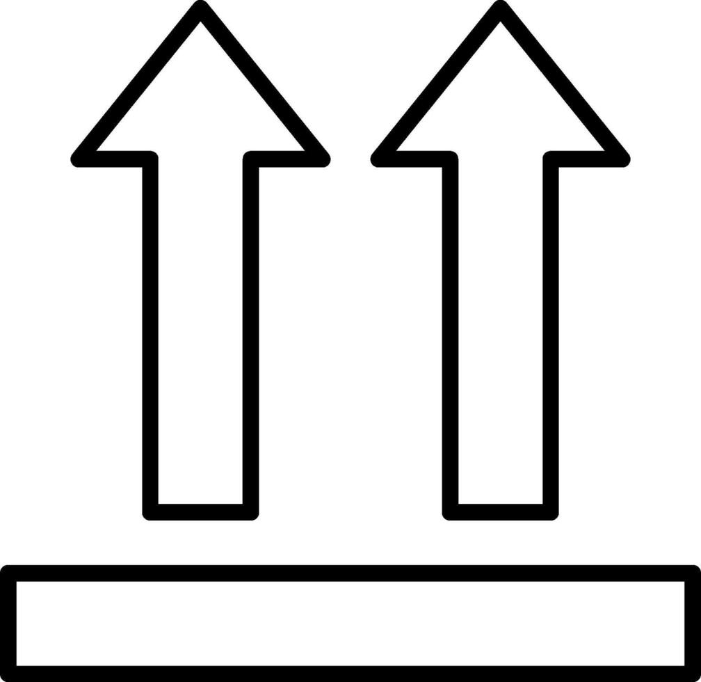 Two arrows pointing up and down on a white background vector
