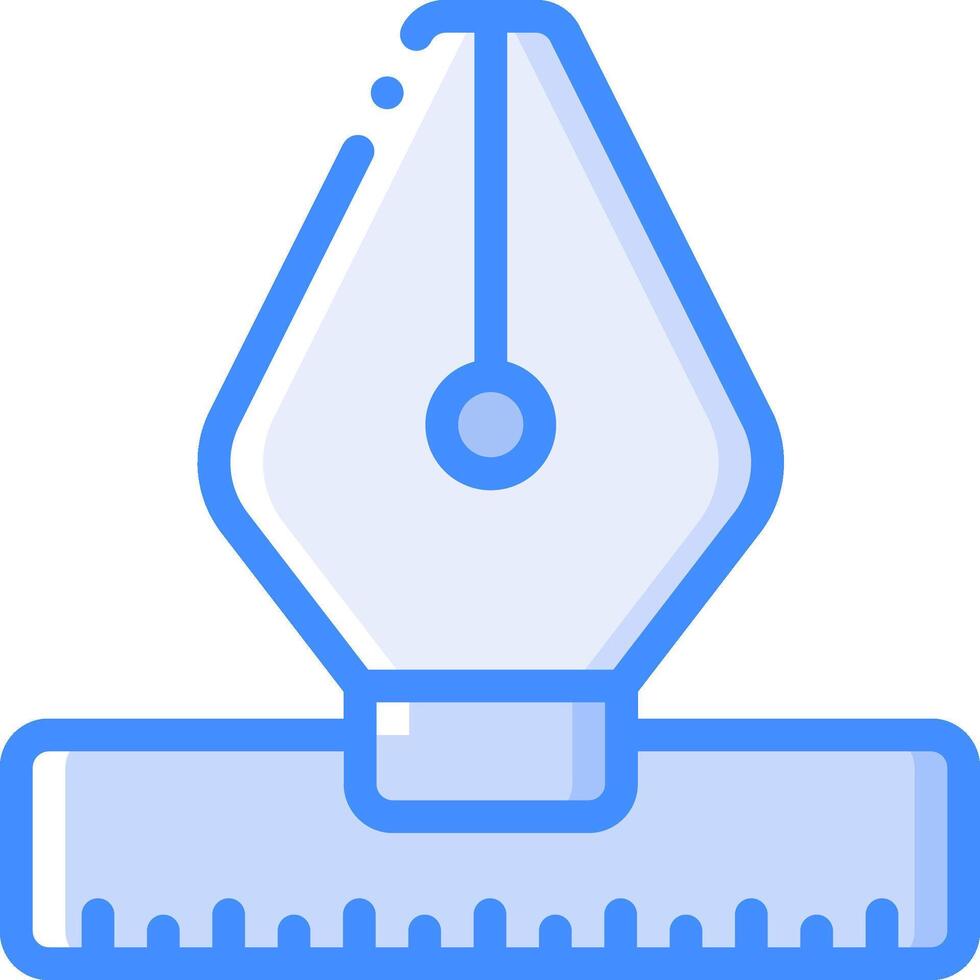 A pen and ruler icon vector