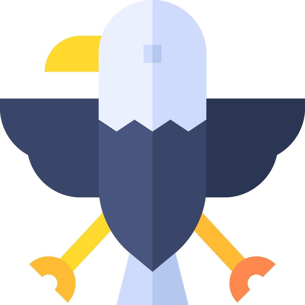 A bald eagle with two legs and wings vector