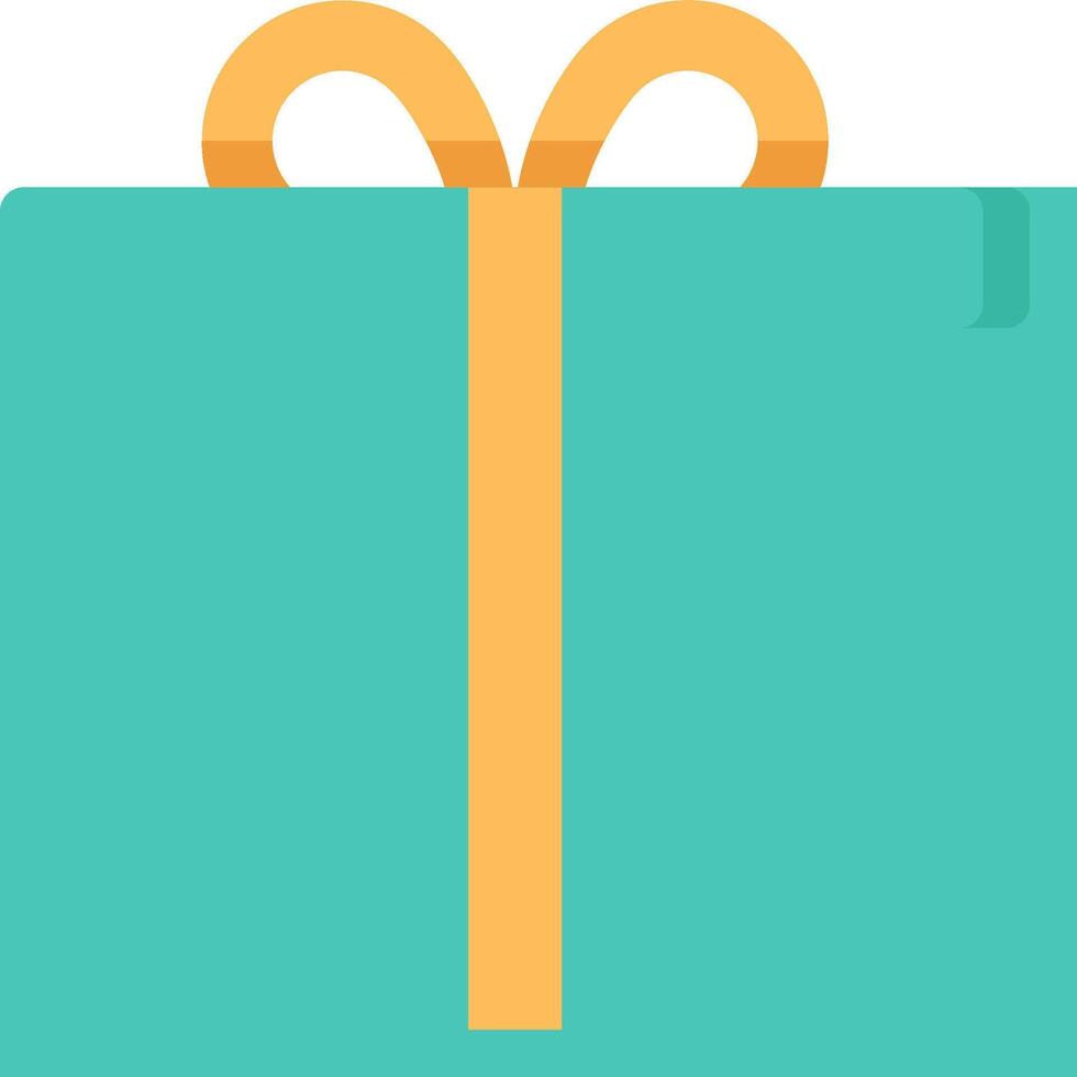 A gift box with a yellow ribbon on it vector