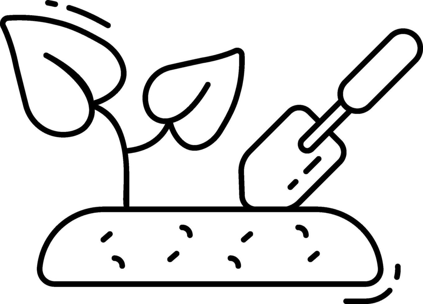 Planting seedling illustration vector