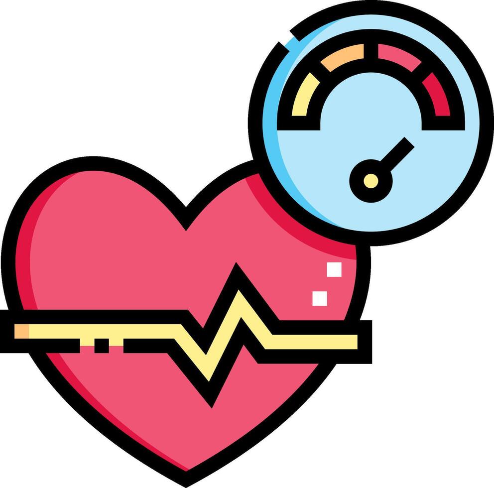 Heart rate monitor icon illustration vector