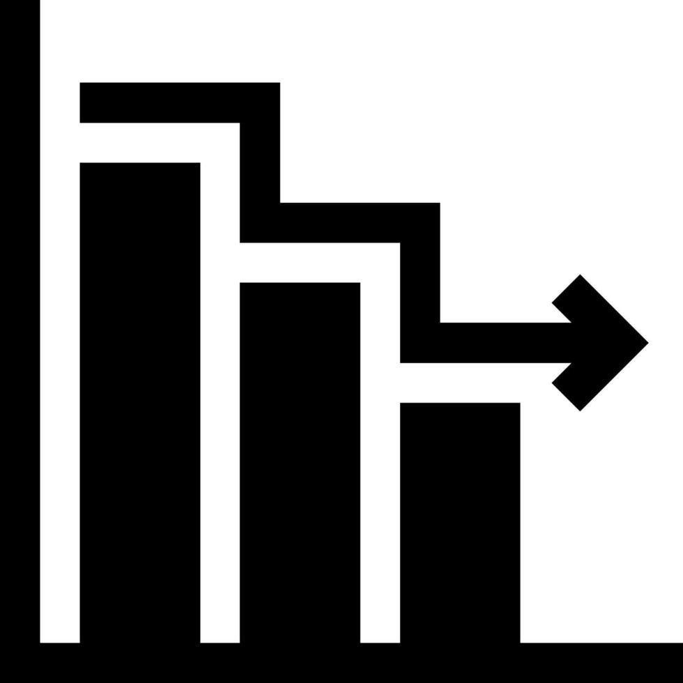 A bar chart with an arrow pointing up vector