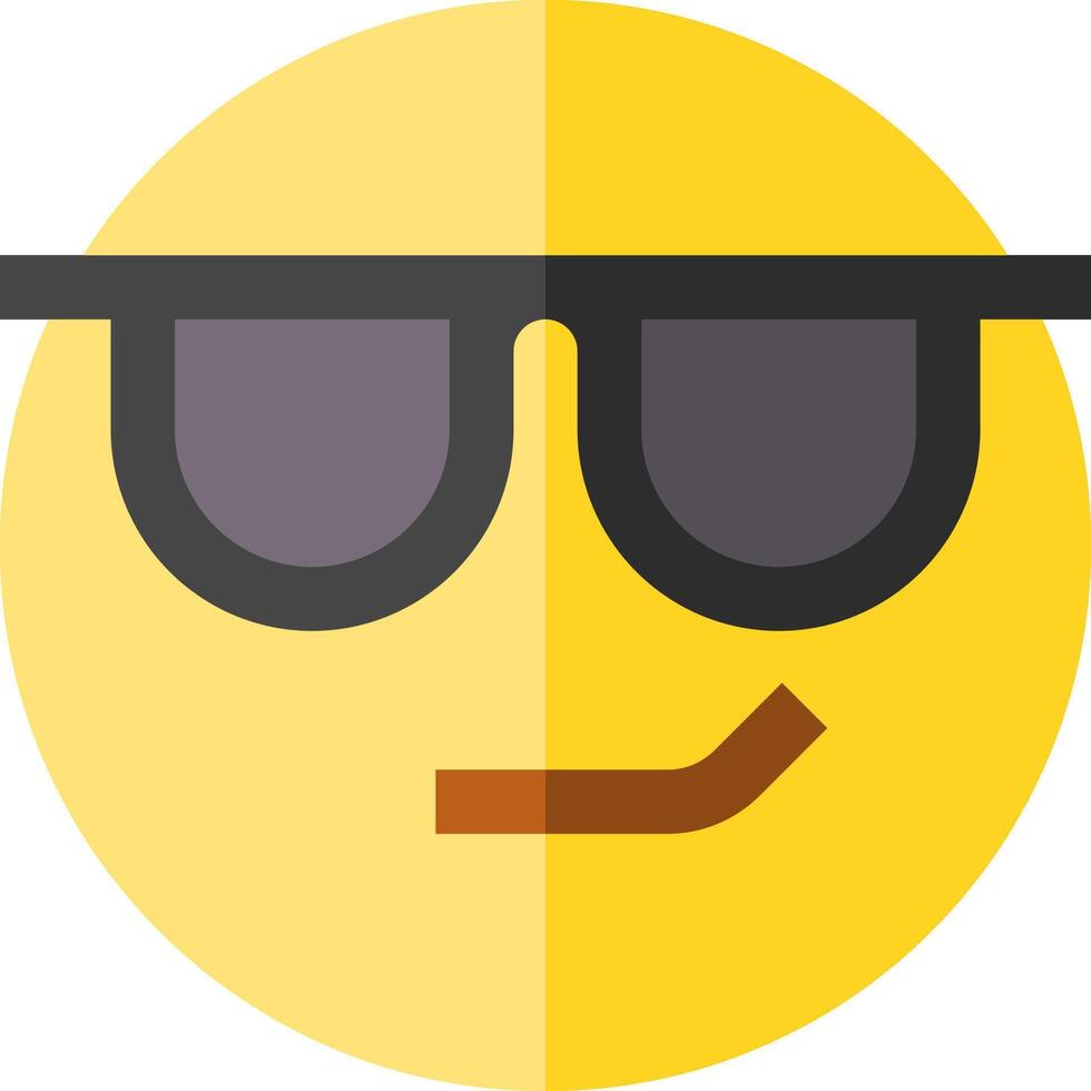 A yellow smiley face with sunglasses on it vector