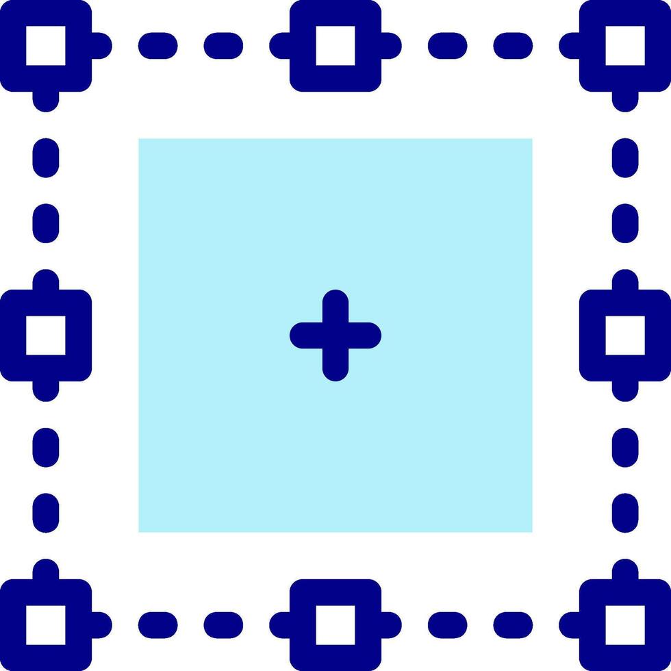 A square with a cross in the middle vector