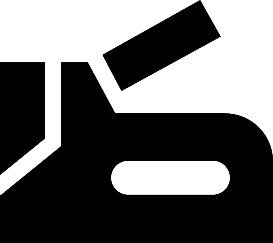 A black and white icon of a car with a knife vector