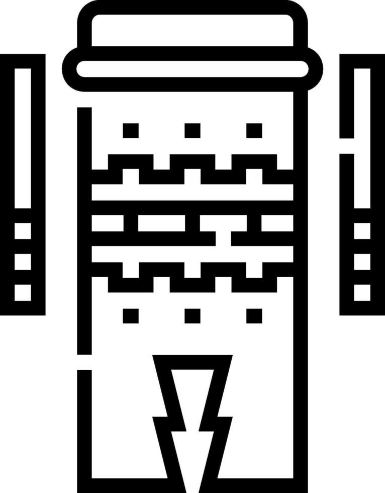 A black and white icon of a machine vector