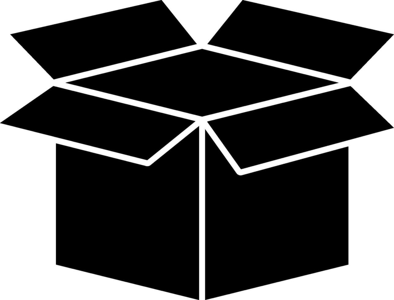 A black box with a white background vector