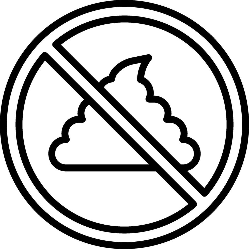 No poo sign vector