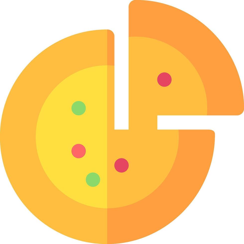A pizza slice with a slice missing vector