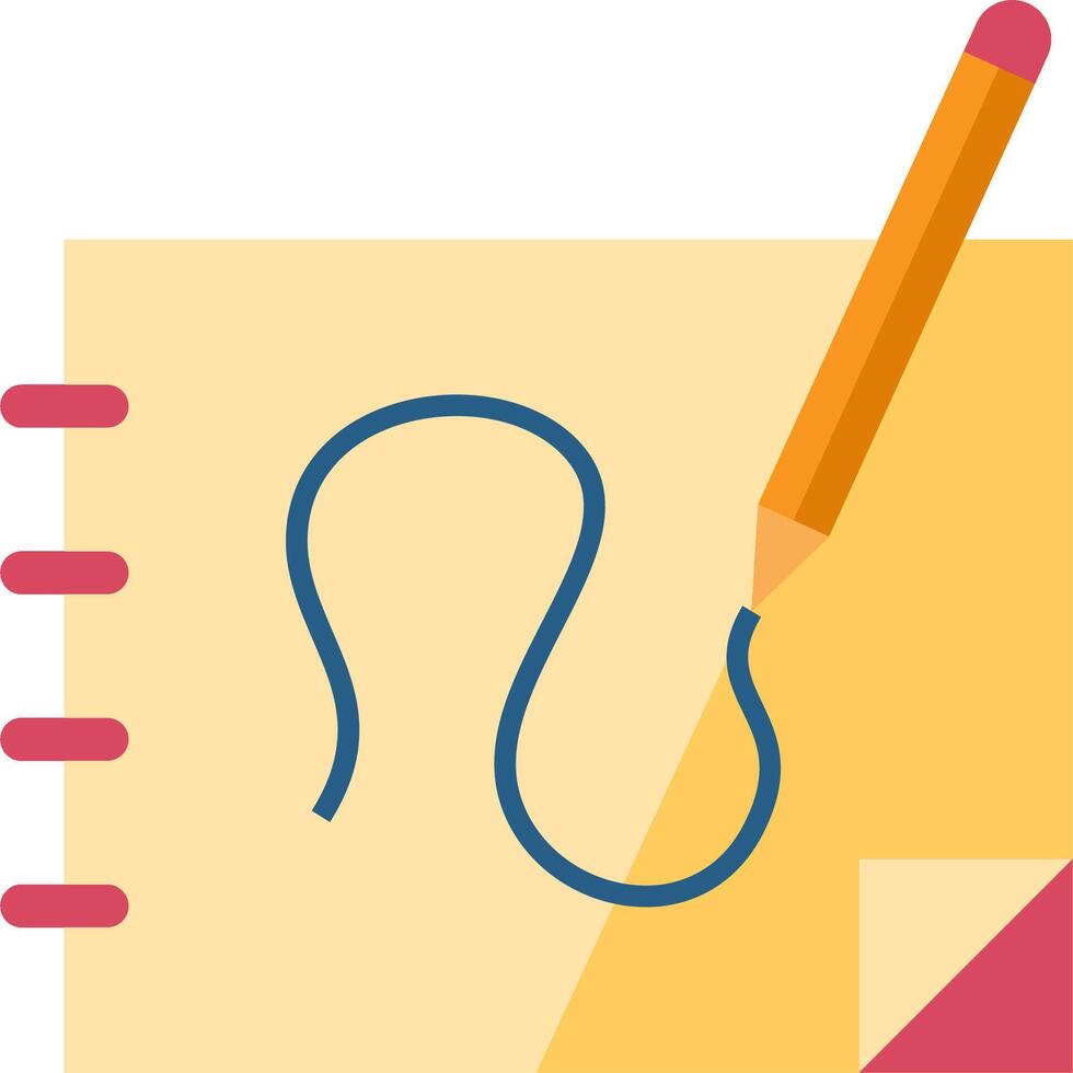 A pencil and a note with a s on it vector